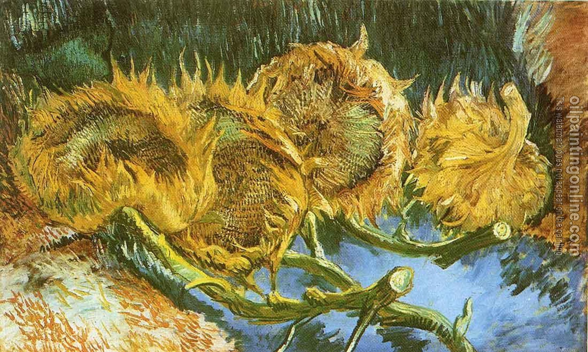 Gogh, Vincent van - Four Cut Sunflowers